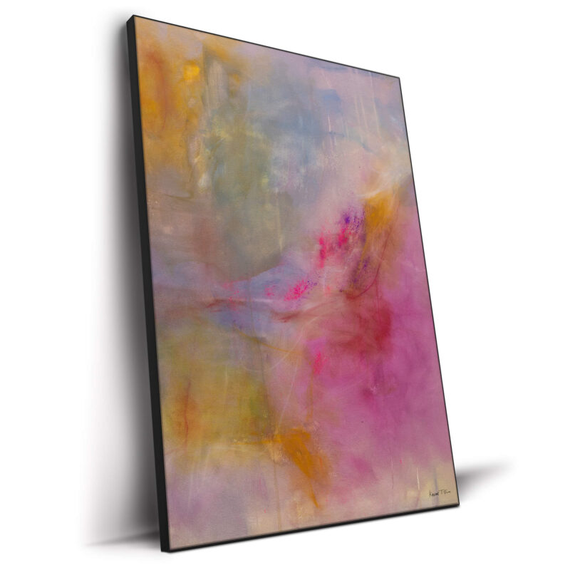 Splashes of Pink Yellow Wall Decor by Karine Tonial Grimm