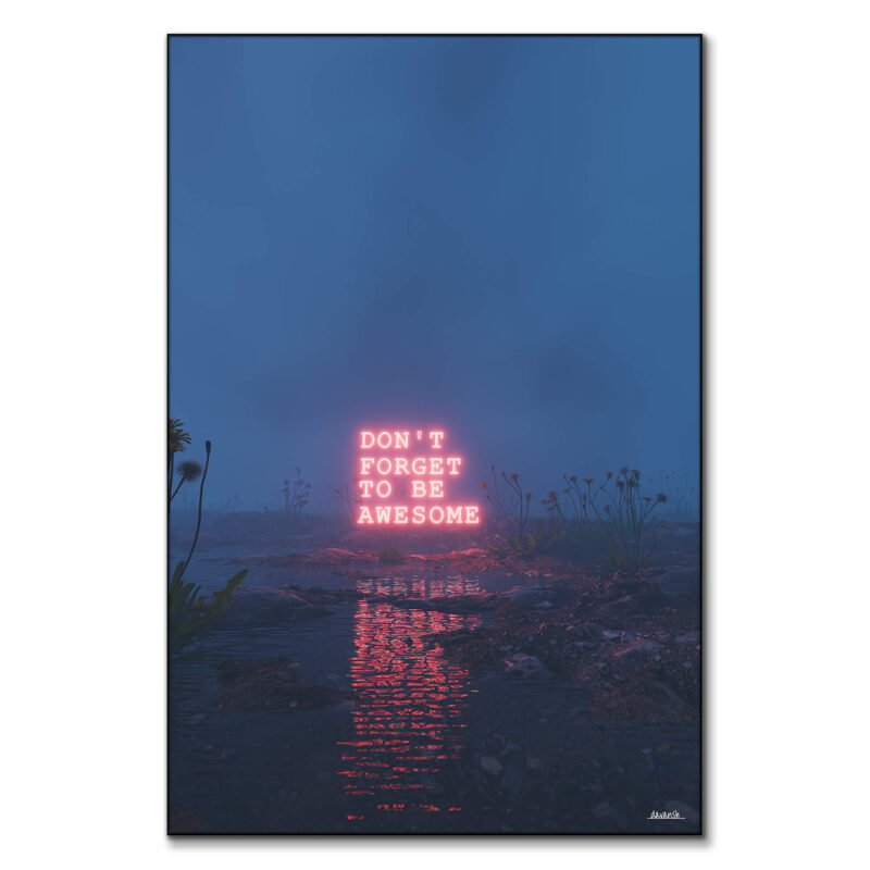 Kind Reminder Vibrant Wall Art by Davansh Atry