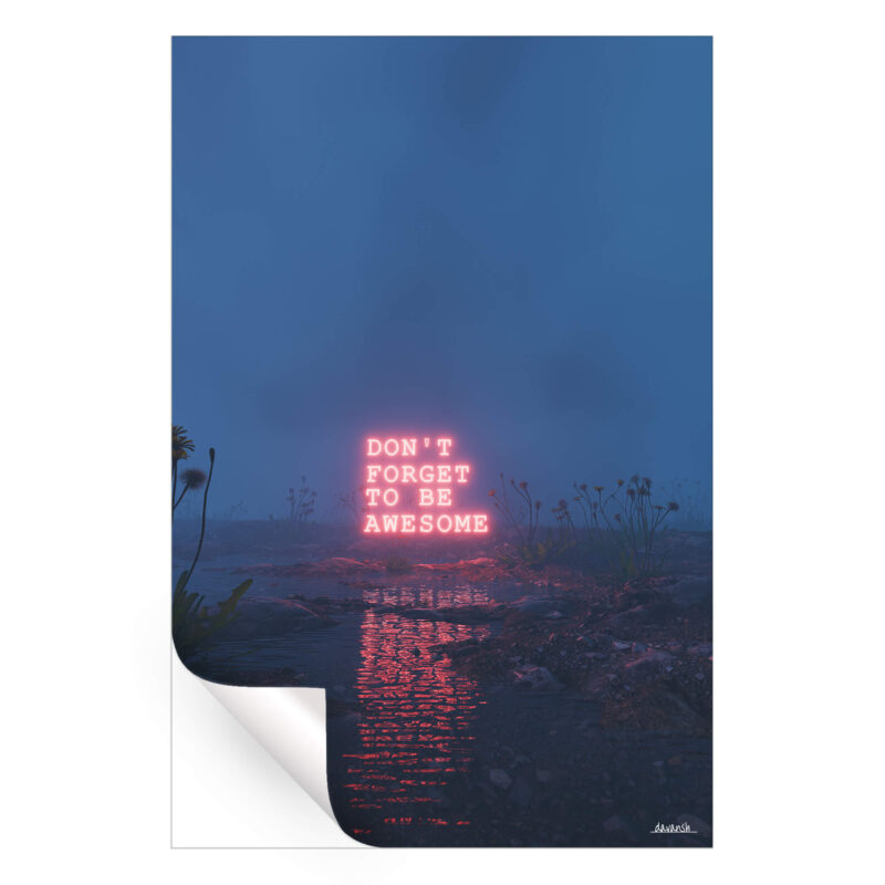 Kind Reminder Vibrant Wall Art by Davansh Atry