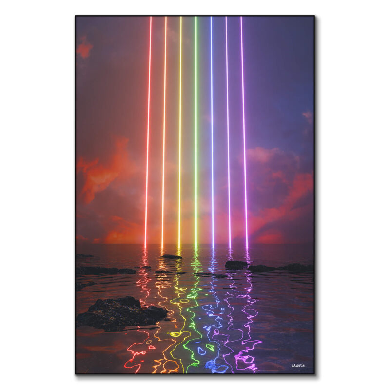 Neon Rainbow Vibrant Wall Art by Davansh Atry