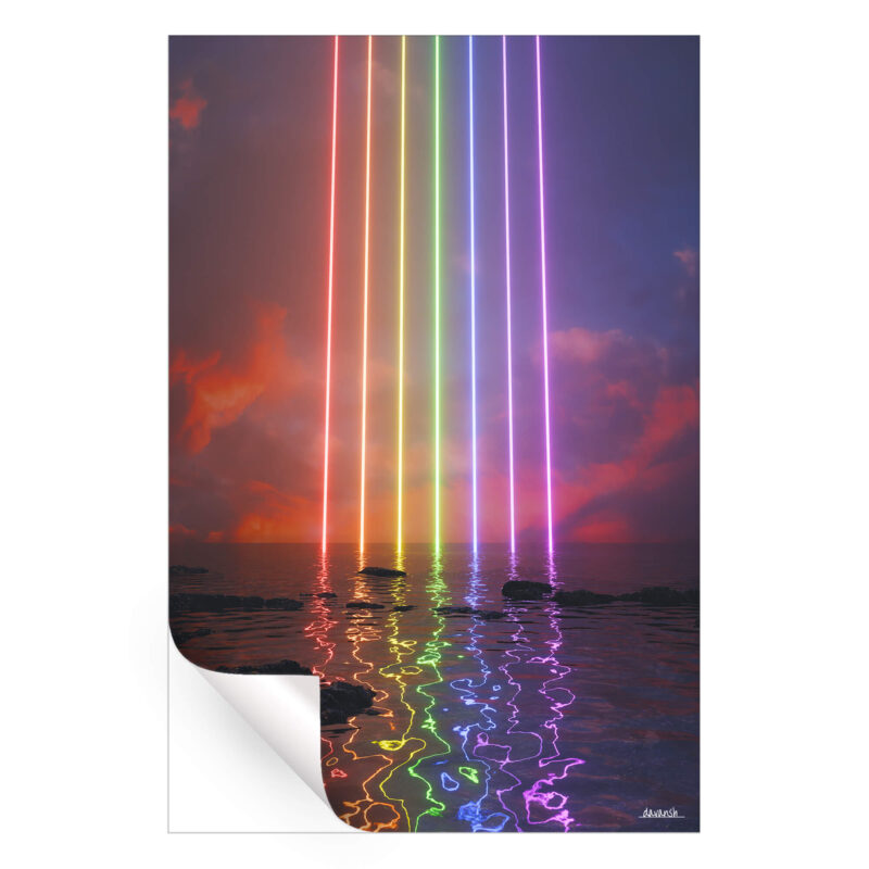 Neon Rainbow Vibrant Wall Art by Davansh Atry