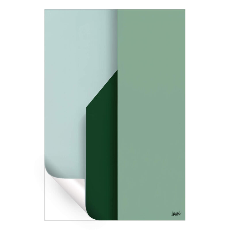 Layers Green Wall Art by Yamakasino