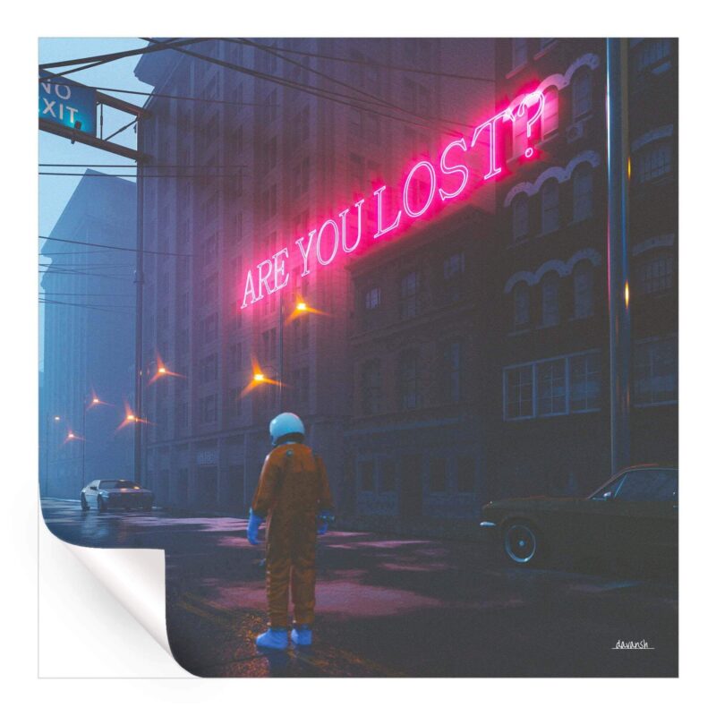 Are You Lost? Dark Wall Art by Davansh Atry