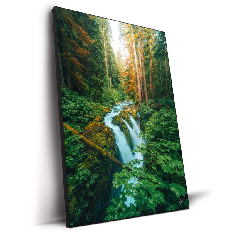 Prehistoric Falls Green Wall Decor by Zach Doehler