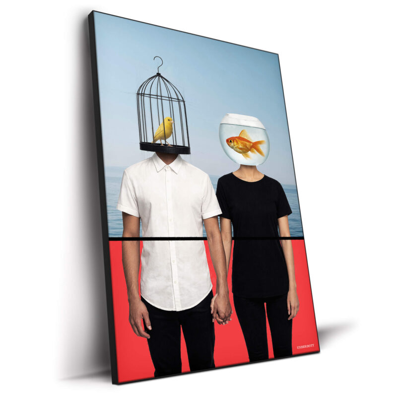 The Surreal Couple Red Wall Decor by Underdott