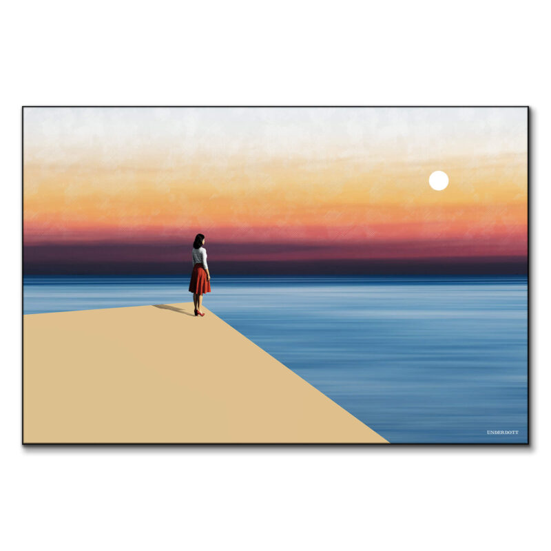 Silent Sunset Red Wall Art by Underdott