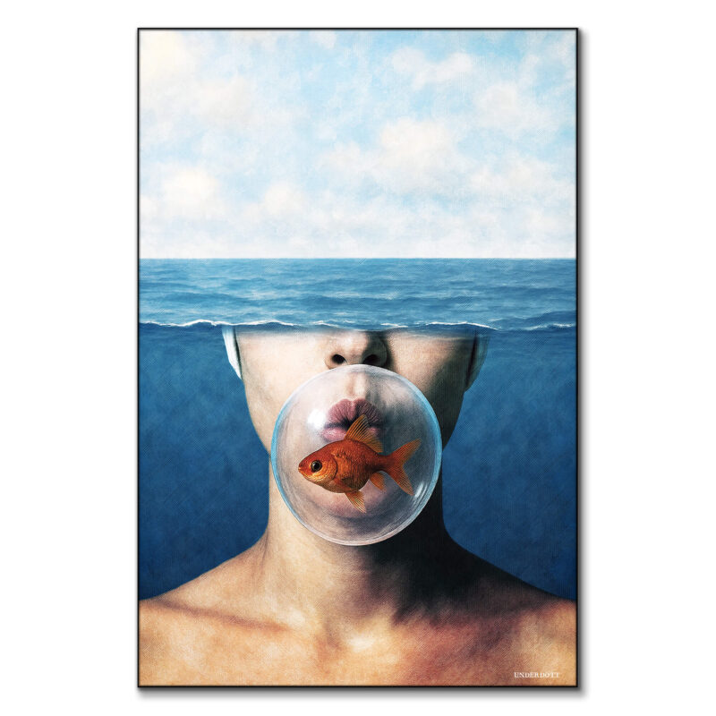 Breath of the Sea Blue Wall Art by Underdott