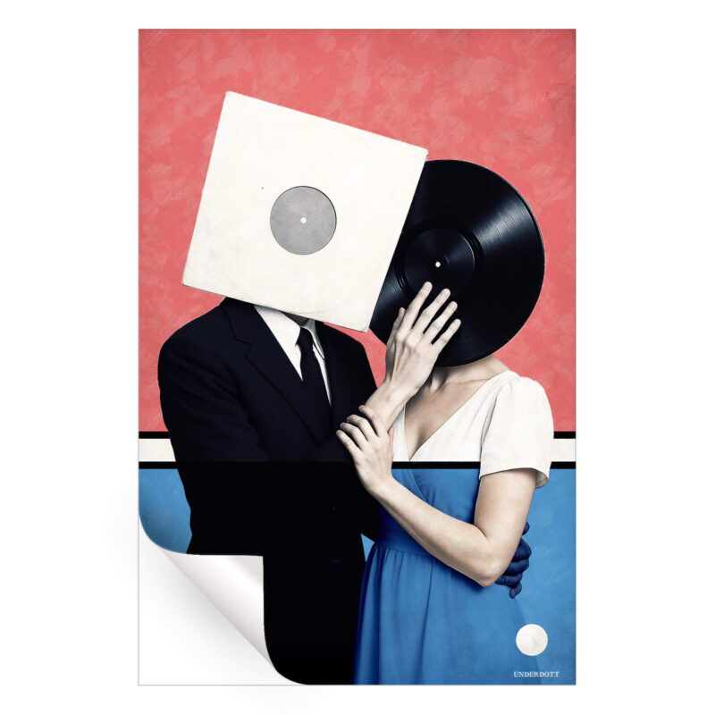 Vinyl Lovers Red Wall Art by Underdott