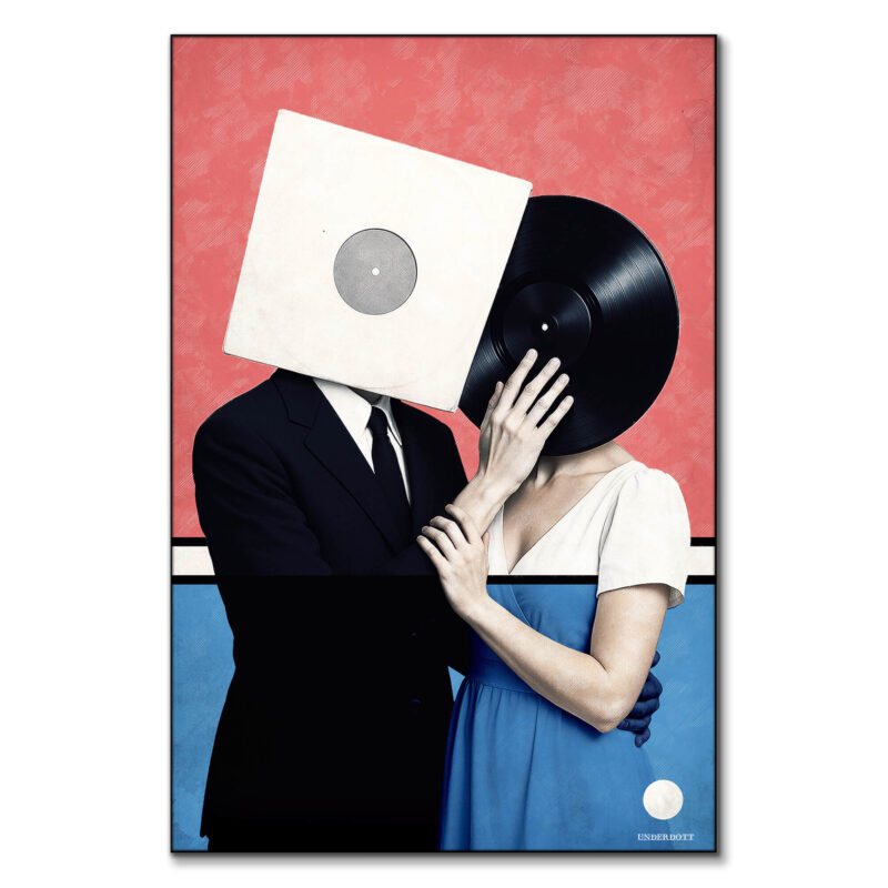 Vinyl Lovers Red Wall Art by Underdott