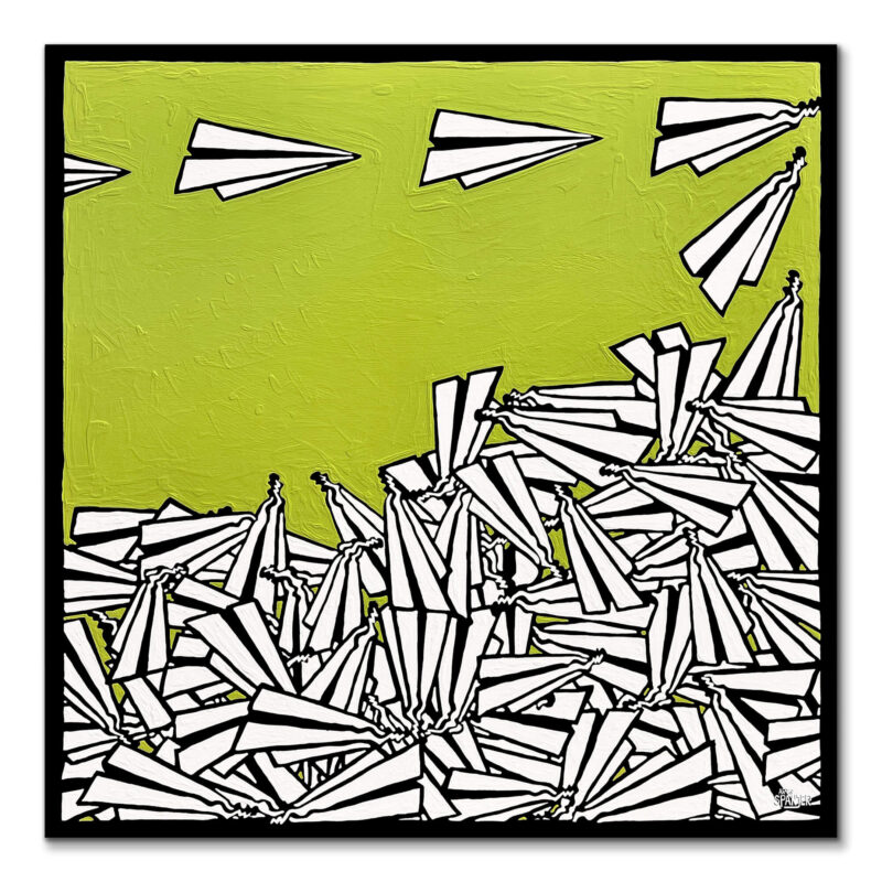 It Isn't Fun Anymore Part 4 Yellow Wall Art by Art of Spanjer