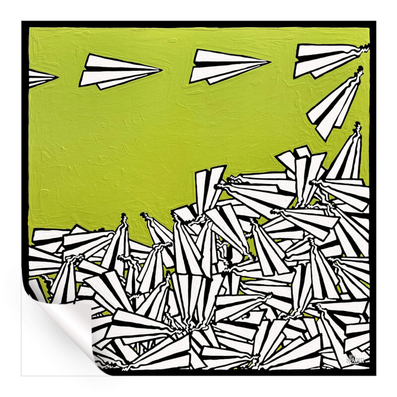 It Isn't Fun Anymore Part 4 Yellow Wall Art by Art of Spanjer