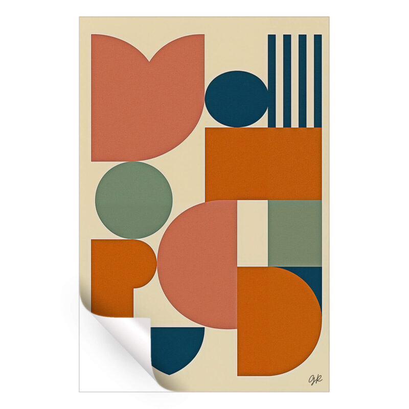 Geometry of Self Red Wall Art by George Rosaly