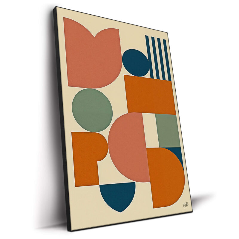 pink red blue geometric abstract