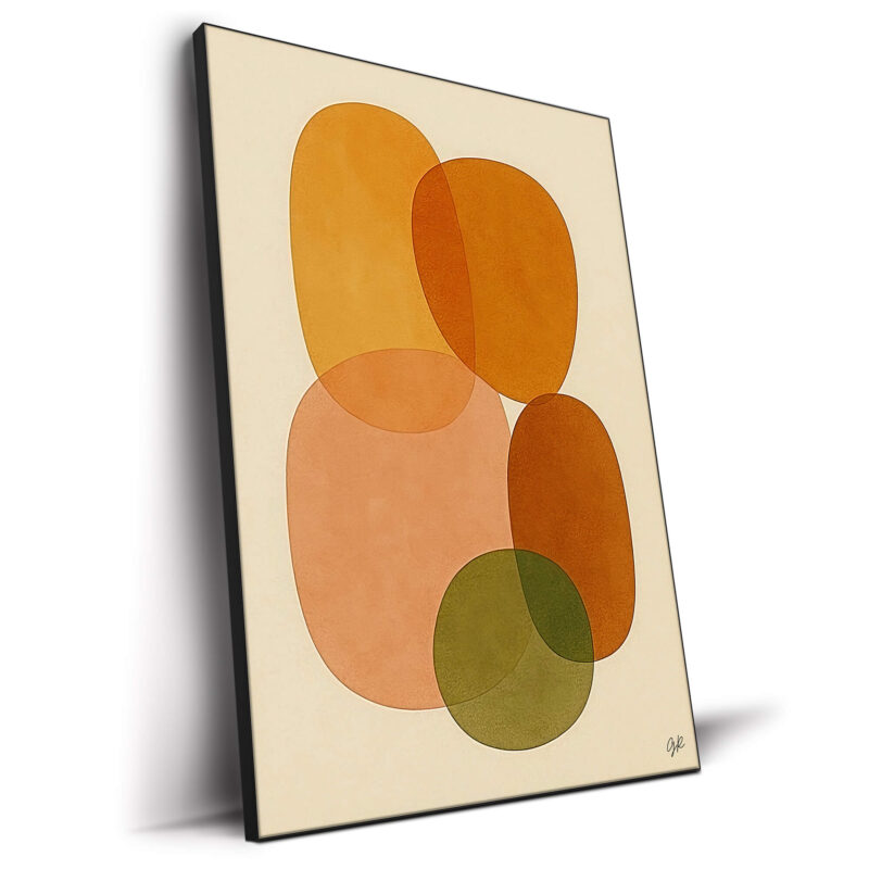 brown orange overlap geometric abstract