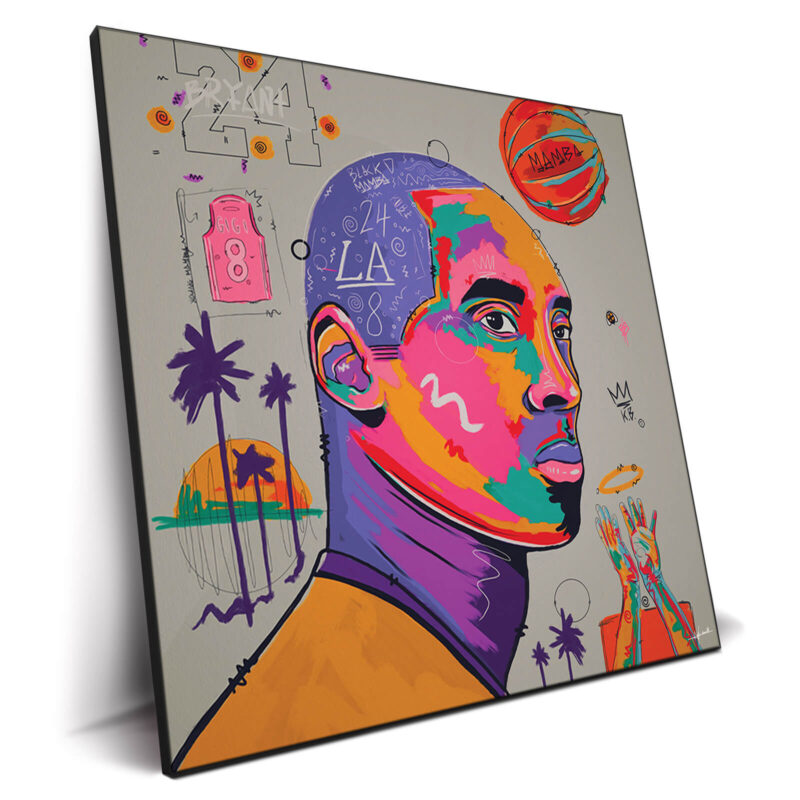 KOBE Grey Purple Wall Decor by Nuwarhol