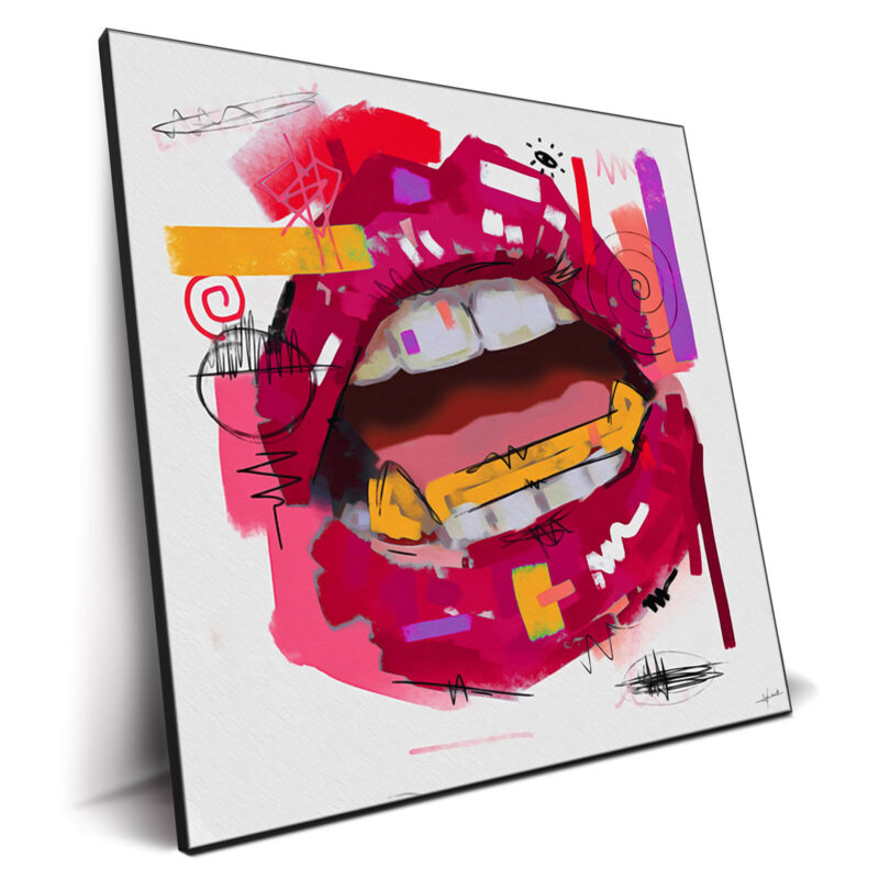 Rose Pink Lips Pink Wall Decor by Nuwarhol