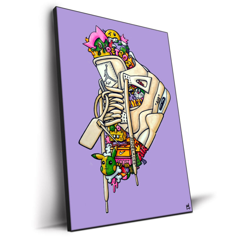 Purple Air Jordan's Vibrant Wall Decor by Wegs.Art