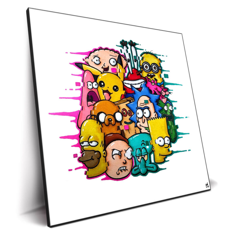 Cartoon Vibrant Wall Decor by Wegs.Art