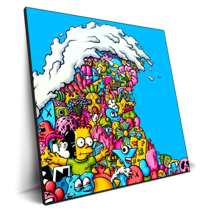 Toon Wave Vibrant Wall Decor by Wegs.Art