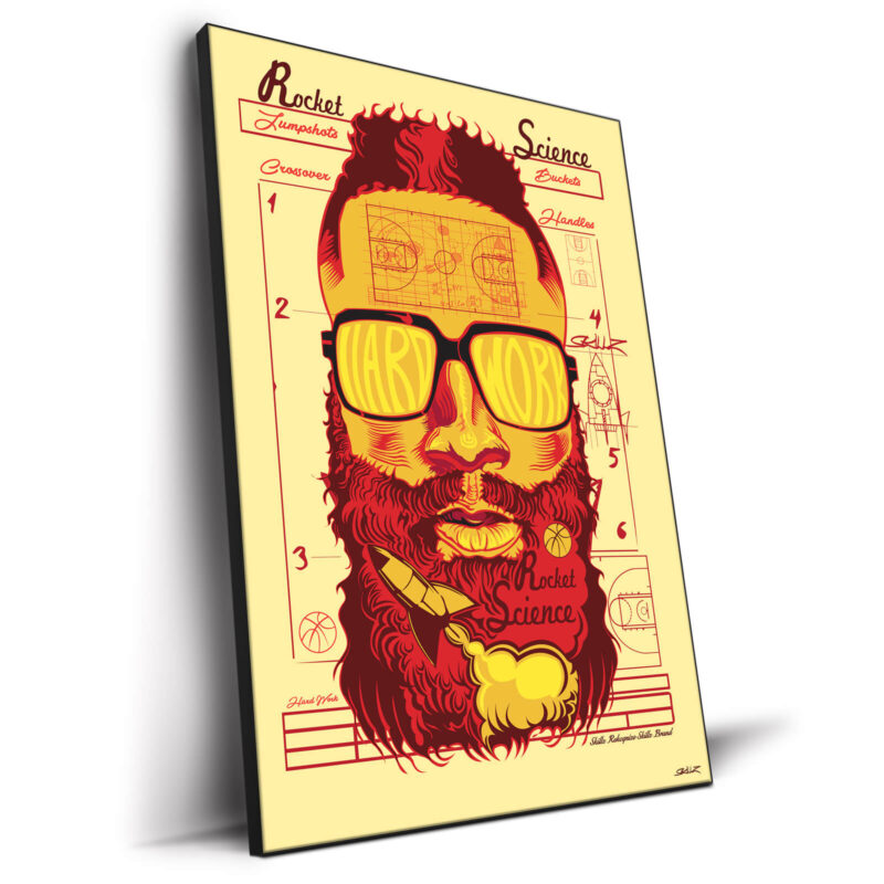 James Harden Rocket Science Warm Wall Decor by Kelley Jackson