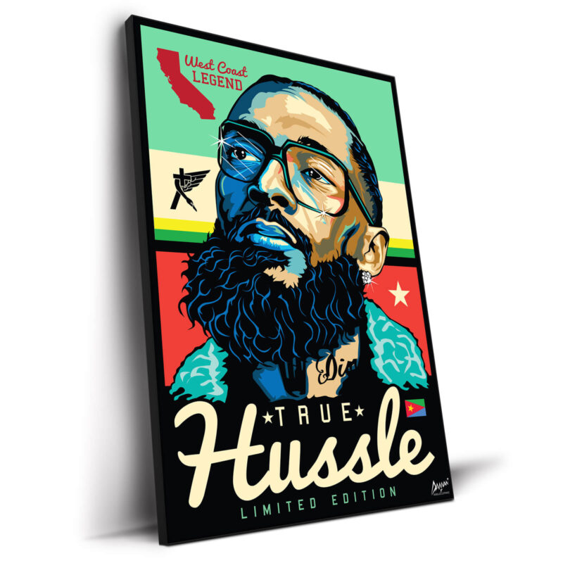Nipsey Hussle West Coast Legend Vibrant Wall Decor by Kelley Jackson