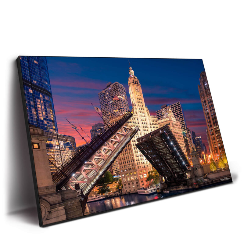 Wrigley Sunset Dark Wall Decor by Michael Meyers