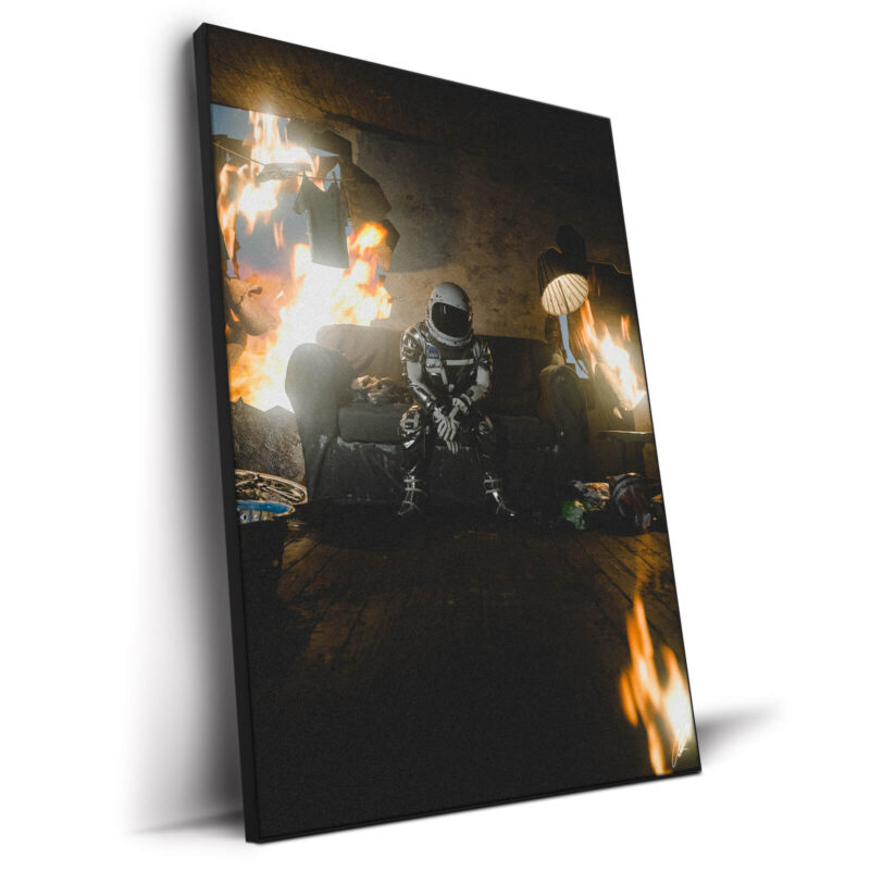 Astro Burning House Warm Wall Decor by CaptvArt