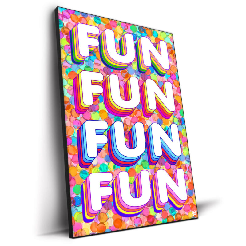 Fun Fun Fun Vibrant Wall Decor by Jessica Stempel