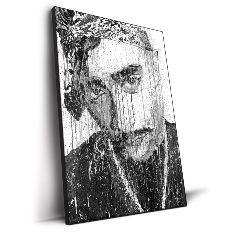 Tupac Drip Black and White Wall Decor by P Muir Art