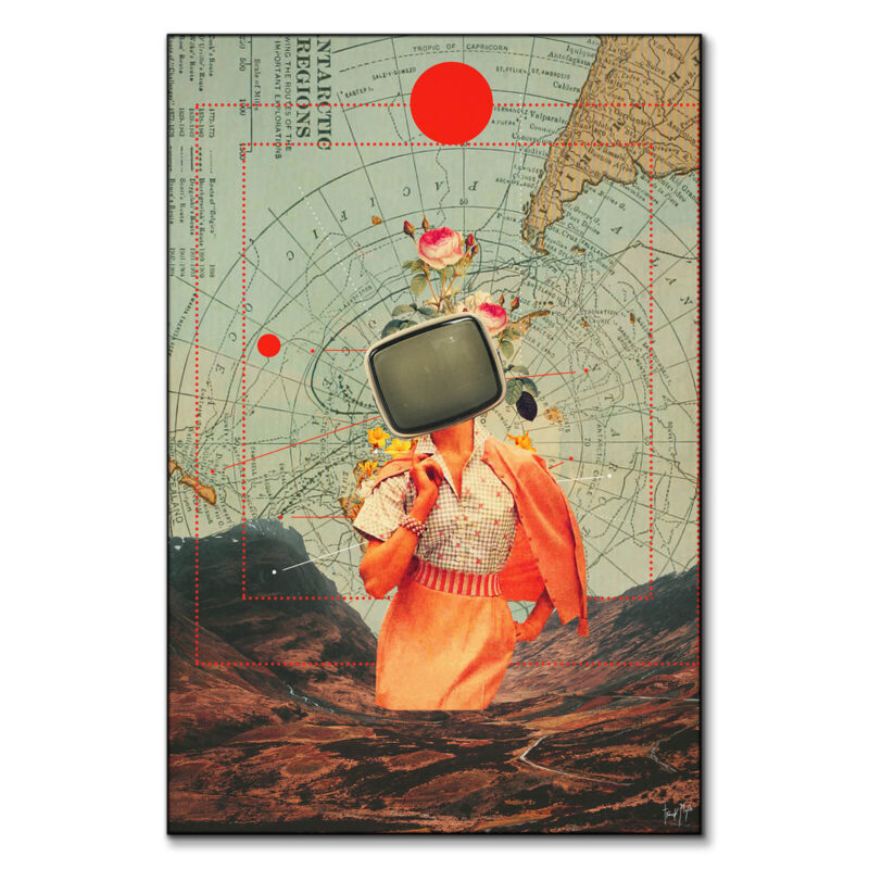 Antarctic Broadcast Warm Wall Art by Frank Moth