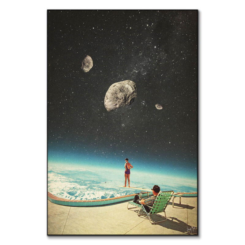 Summer with a Chance of Asteroids Dark Wall Art by Frank Moth