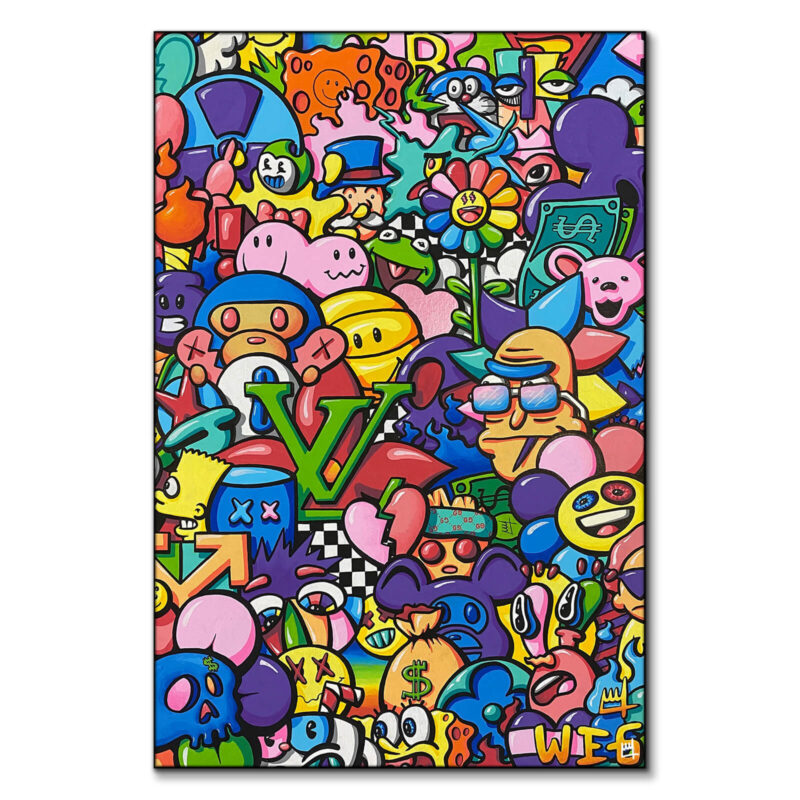 Toon Collage Vibrant Wall Art by Wegs.Art