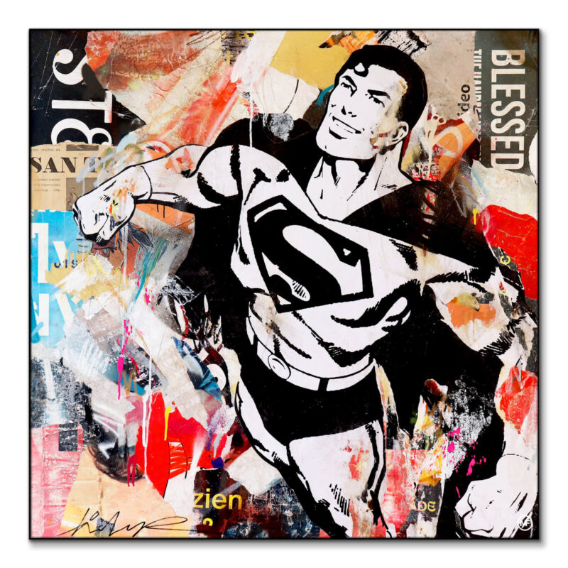 Superman Vibrant Wall Art by Michiel Folkers