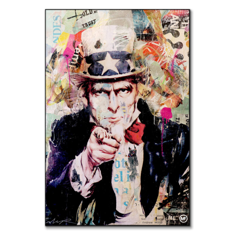 Uncle Sam Vibrant Wall Art by Michiel Folkers