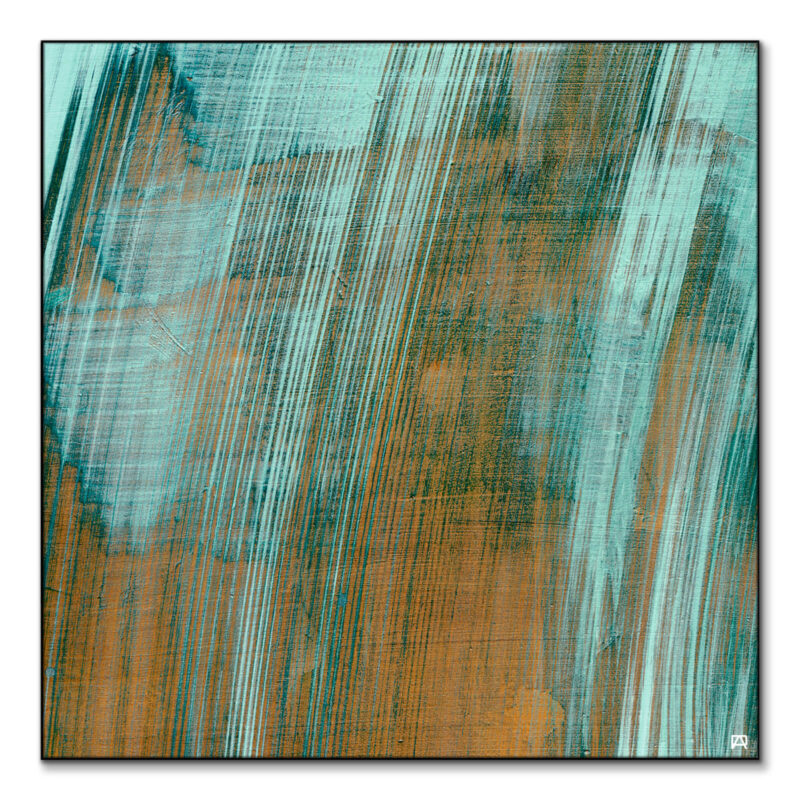Teal Strokes Brown Wall Art by Jared Hankins