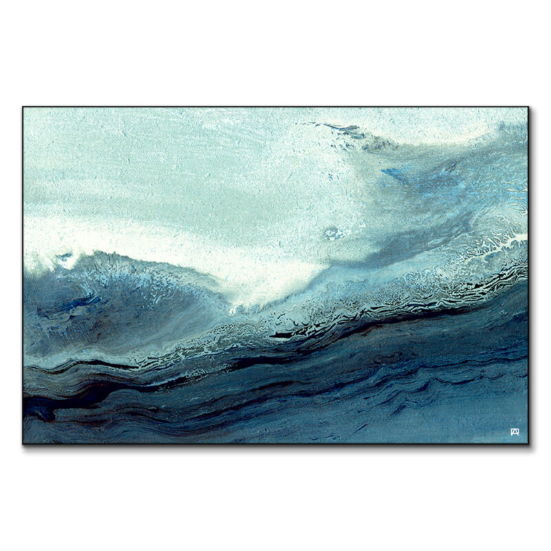 The Wave Blue Wall Art by Jared Hankins