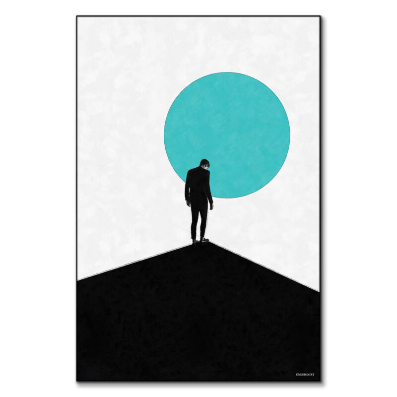 At the Edge of Uncertainty Cool Wall Art by Underdott