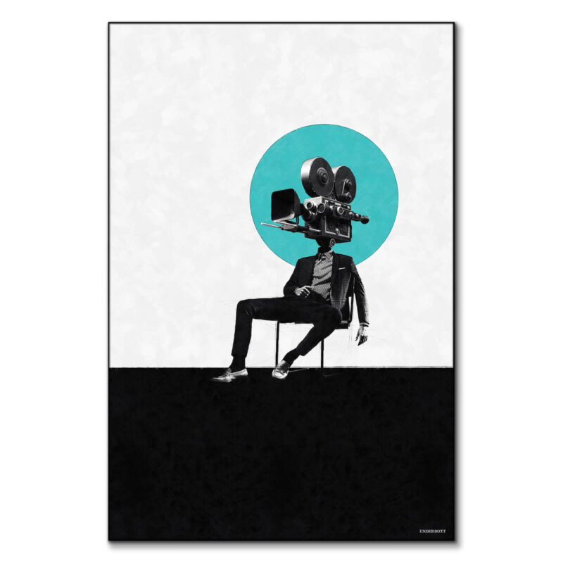 Balance Between Familiar and the Dream Black and White Wall Art by Underdott