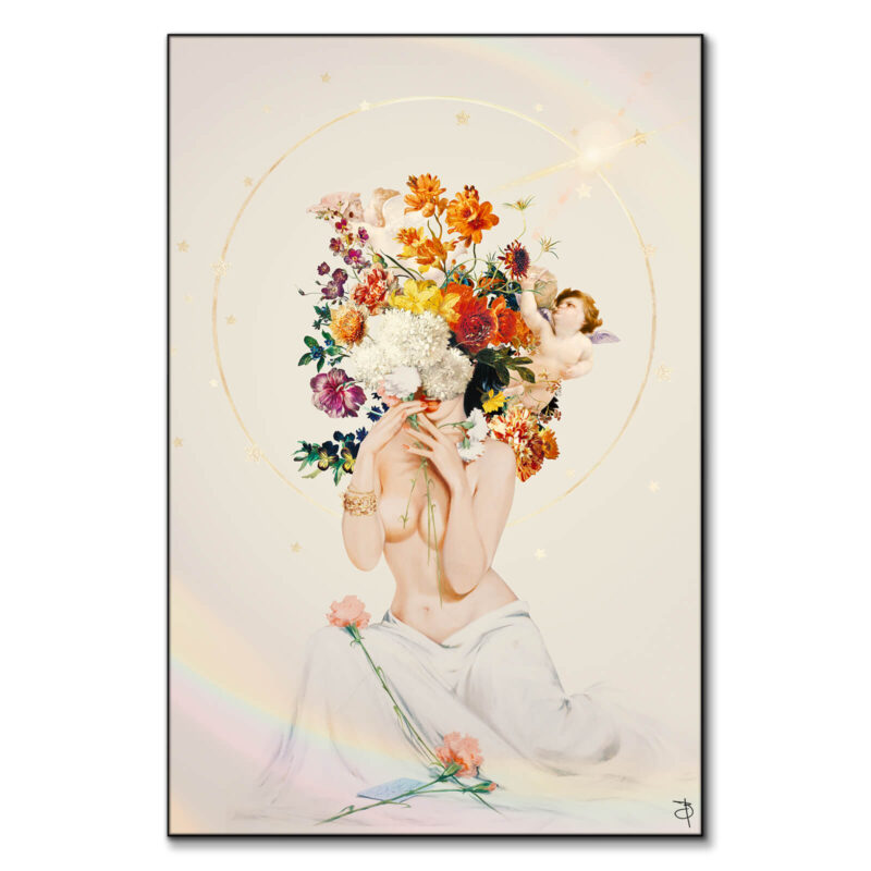 Flowerhead Warm Wall Art by BambashkART