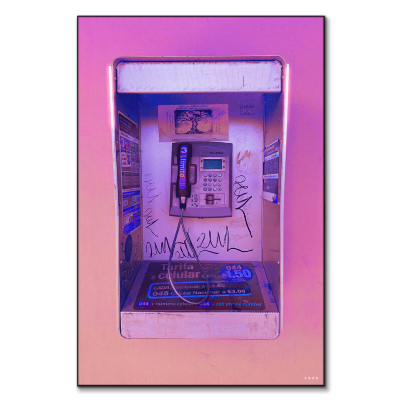 Kiss Me Through The Phone Vibrant Wall Art by Nick Ford