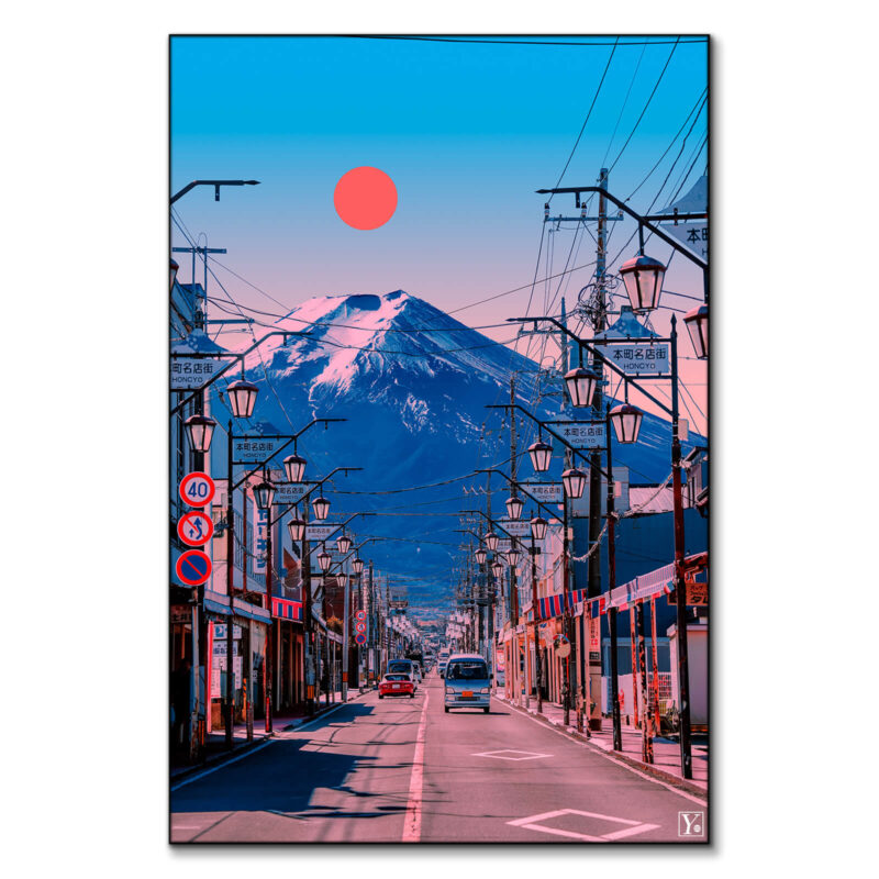 Fuji Vibrant Wall Art by Yagedan