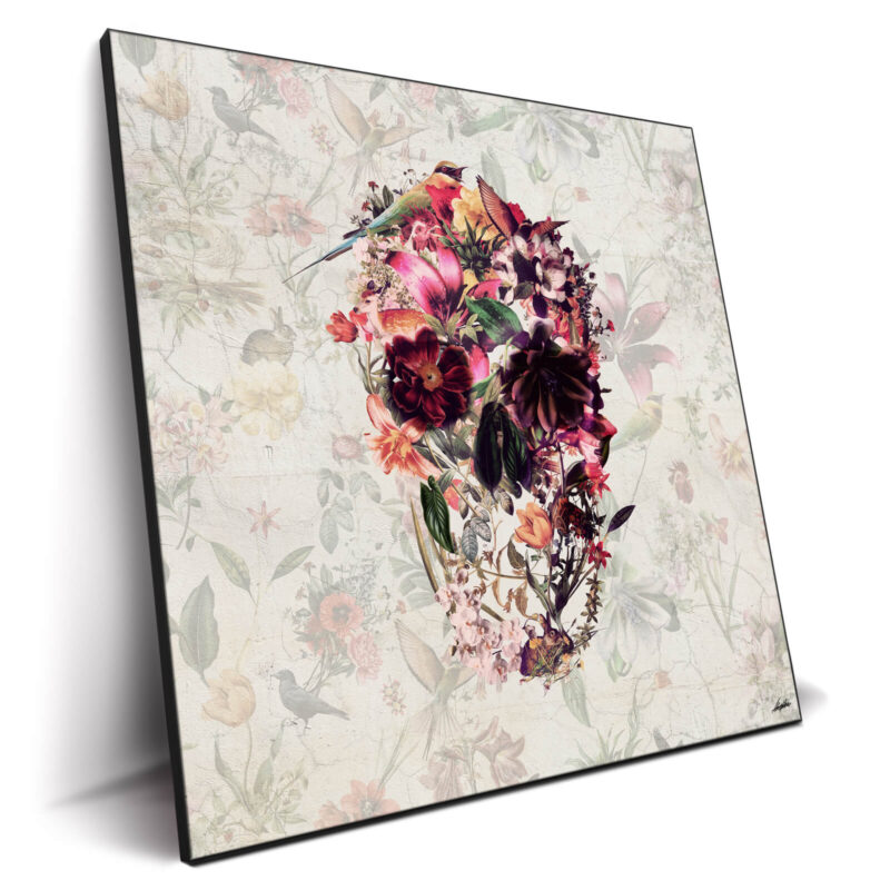 Springtime Skull Colorful Wall Decor by Ali Gulec