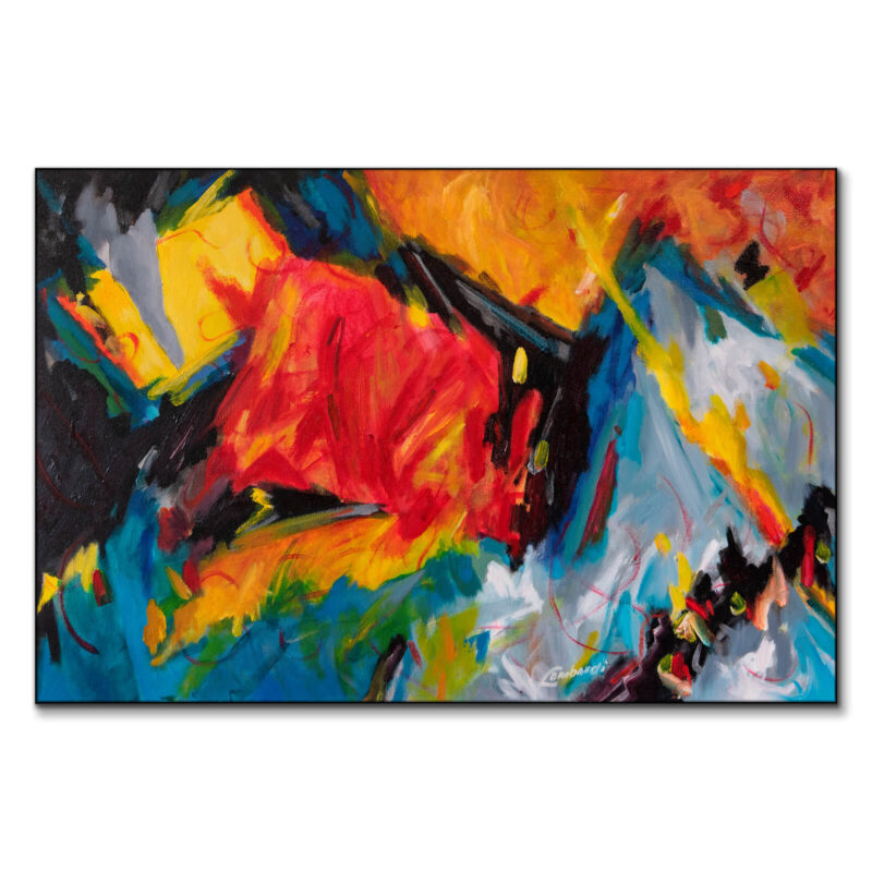 Talk to Me Red Wall Art by Bob Lombardi