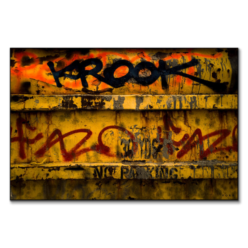 New Jack Graffiti Yellow Wall Art by Nick Ford