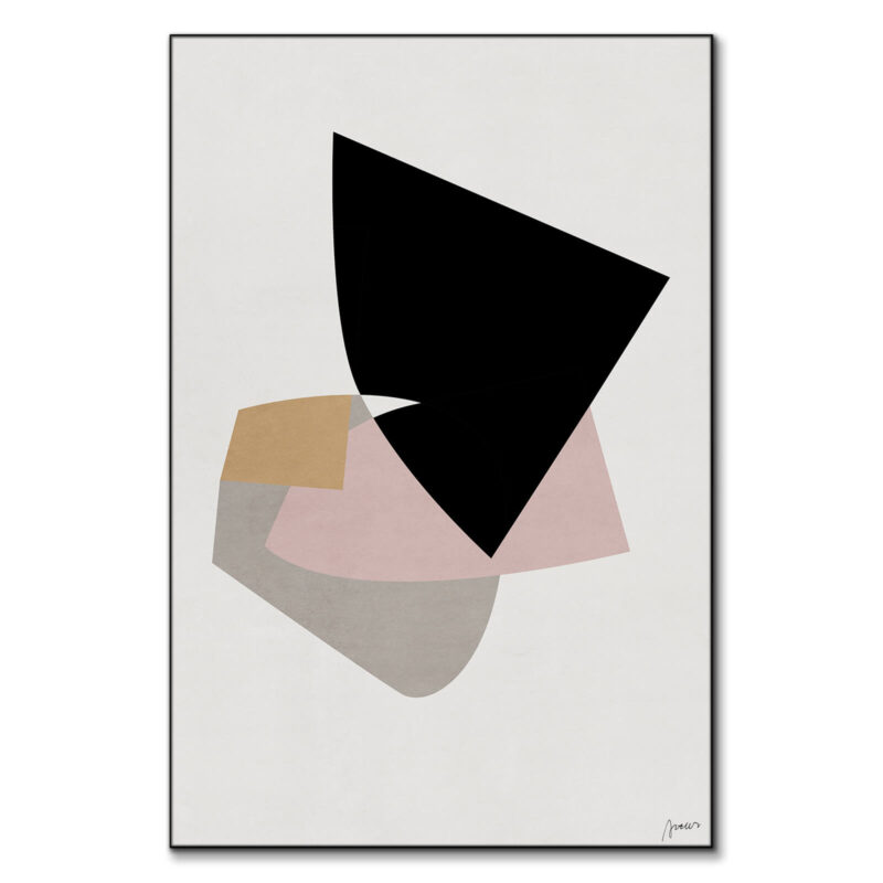 Happy Neutral Black and White Wall Art by Artur Chen