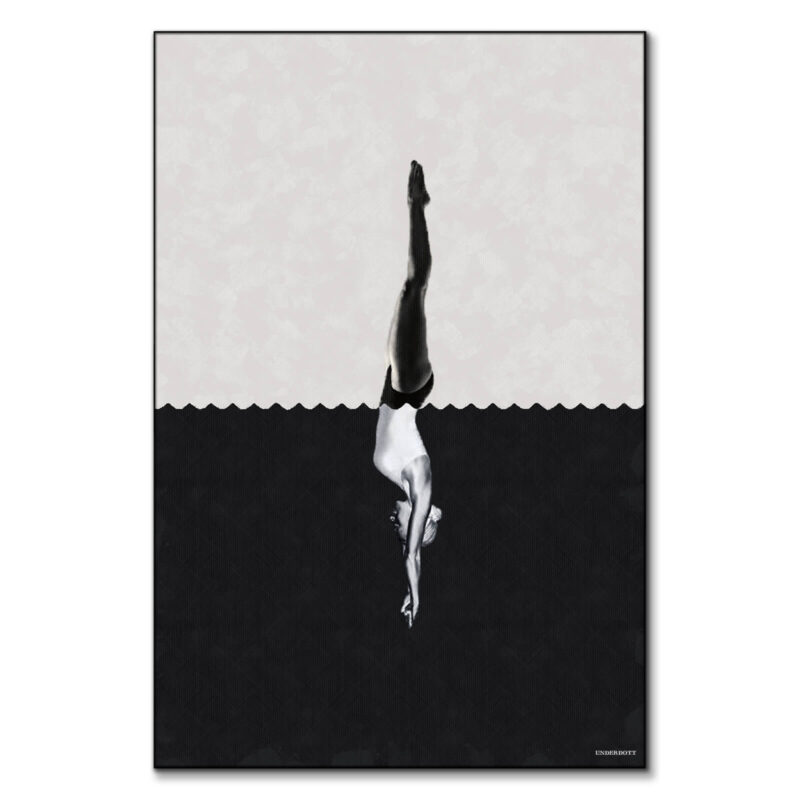 Dive Deep Black and White Wall Art by Underdott
