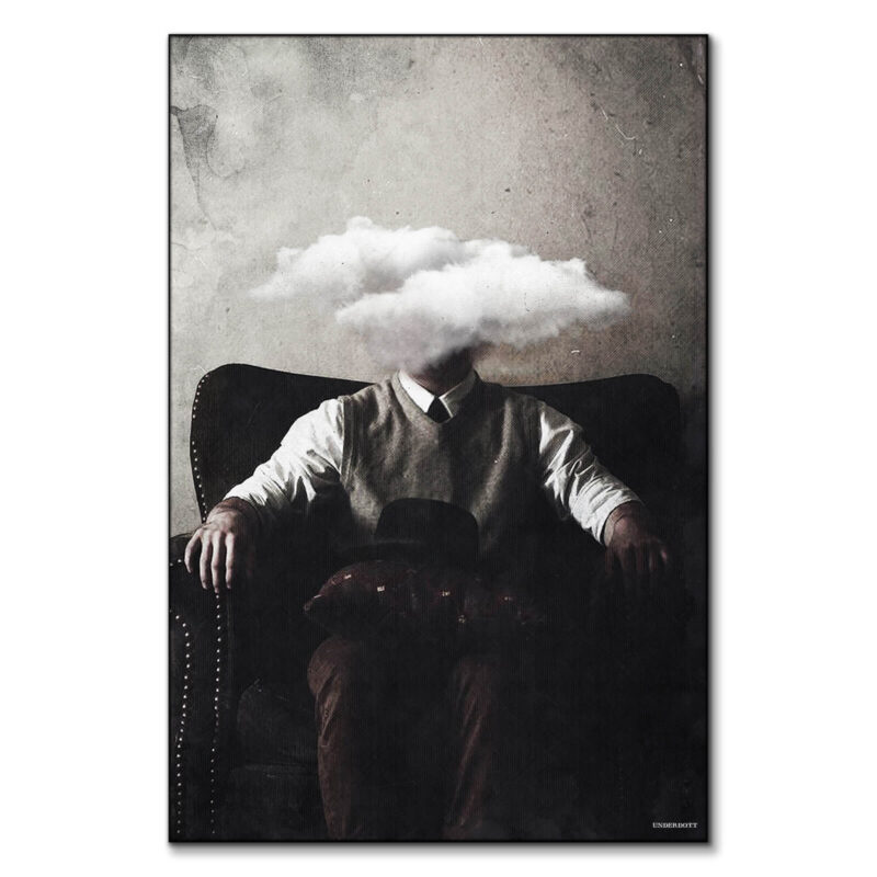 Overthinking Dark Wall Art by Underdott