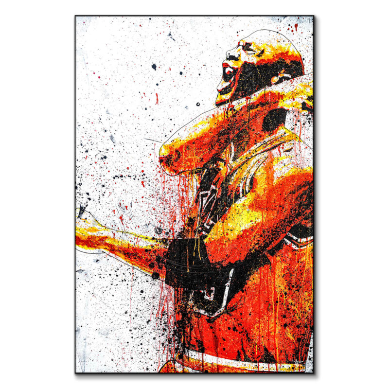 MJ Red Wall Art by P Muir Art