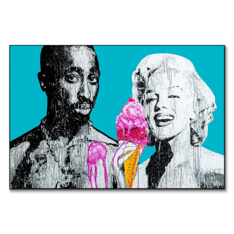 Tupac and Marilyn Vibrant Wall Art by P Muir Art