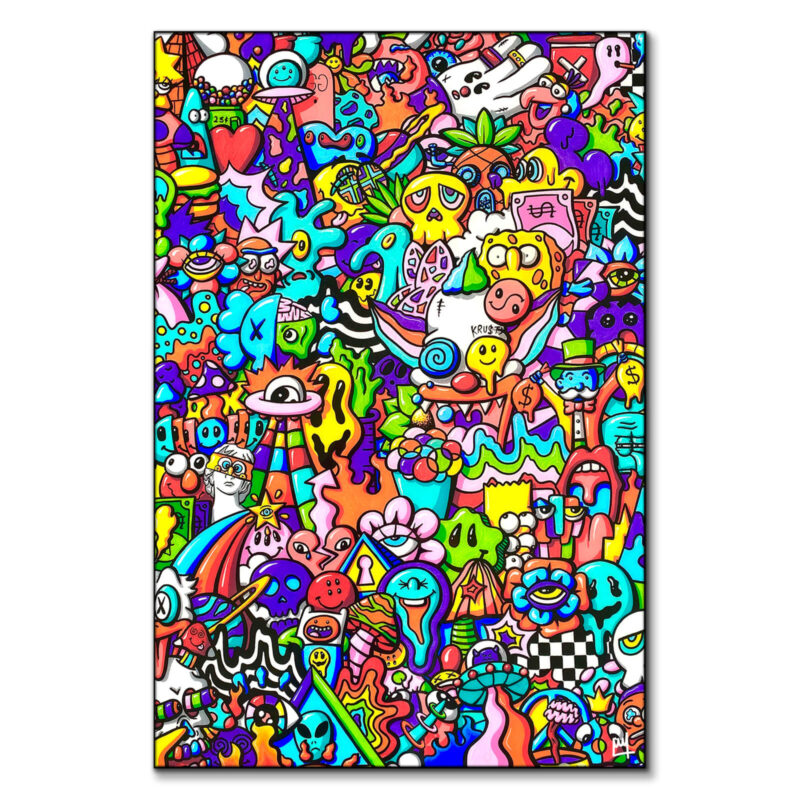 Trippy World Vibrant Wall Art by Wegs.Art